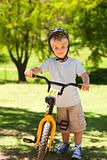 Boy with his bike