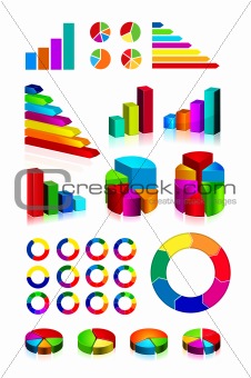 set of shiny graphics and diagrams