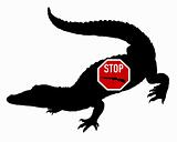 Stop shoot crocodile