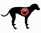 Dog stop sign for ticks