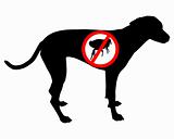Dog flea prohibition sign