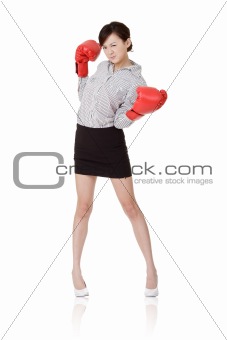 Business woman fight