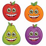 Cartoon Fruit Characters