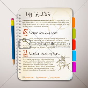 Blog web site template