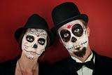Couple in Skull Makeup
