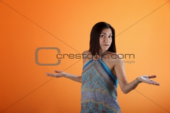 Woman with arms outstretched