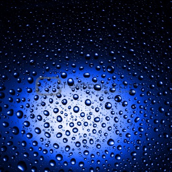 Blue Water Drops Background