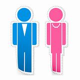 Male and Female Stickers