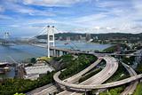 Tsing Ma Bridge in Hong Kong 