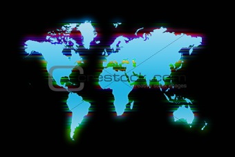Colorful World map background