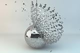 Disco ball exploding
