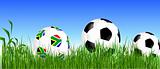 World Cup South Africa balls on the grass