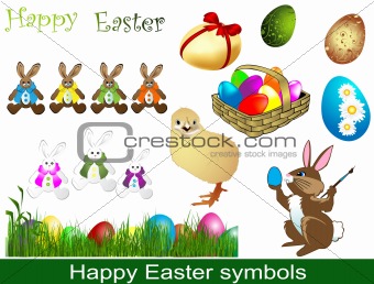 Happy Easter symbols