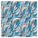 seamless abstract hand-drawn pattern in blue
