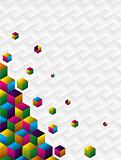 Multicolor cubes background