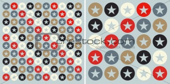 Circles with stars pattern background