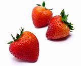 Beautiful strawberries isolated on white 