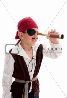 Pirate looking through scope