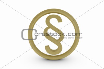 Gold paragraph symbol - illustration