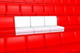 Red and white seats