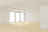 3d empty room with sunlight