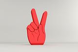 Victory hand sign 