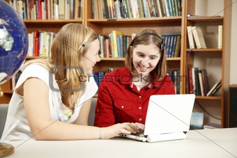Library Teens on Computer