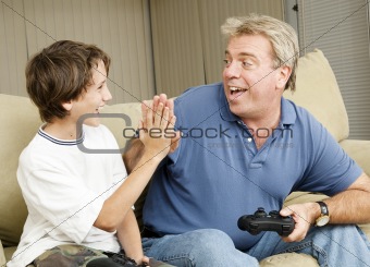 Video Gamers High Five