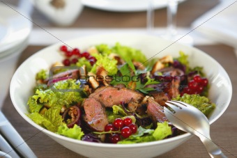 salad with meat