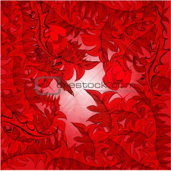 Abstract background with leaves