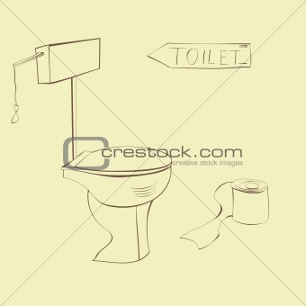 Vector illustration of toilet