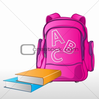 School Bag with Books