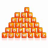 Pyramid of alphabet cube
