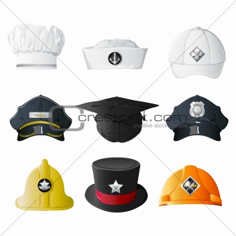 Different Profession Hats