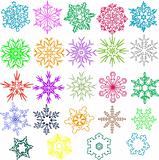 Colored Snowflakes