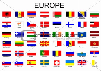 List of all European country flags