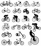Vector illustration of bicycles