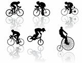 Vector illustration of bicycles