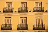Windows of historic building in Madrid