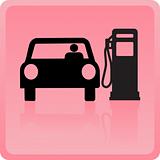 Icon of the car refueling with gasoline