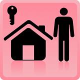 person and house icon