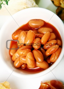 Fresh haricot beans