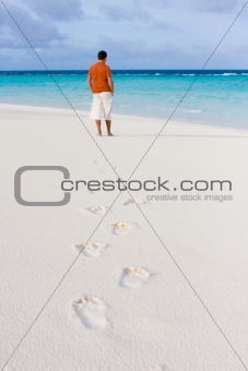 Tracks on sand