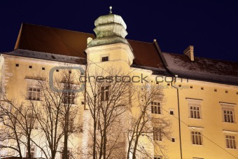 Wawel Castle night time