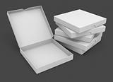 white pizza packaging boxes