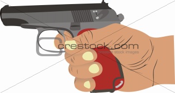 Hand with a pistol