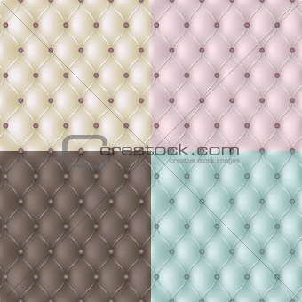 Set genuine leather texture in 4 colours. Vector