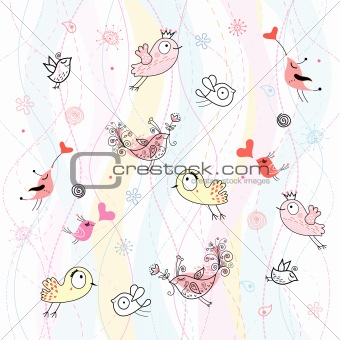 abstract background with birds