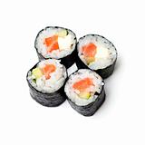 isolated sushi on white