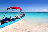 boat tropical beach Caribbean turquoise sea